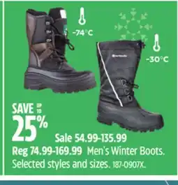 Canadian Tire Outbound Men's Winter Boots offer