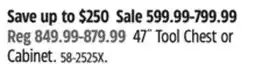 Canadian Tire MAXIMUM 47˝ Tool Chest or Cabinet offer