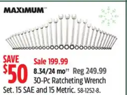 Canadian Tire Maximum 30-Pc Ratcheting Wrench Set. 15 SAE and 15 Metric offer