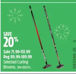 Canadian Tire Goldline Selected Curling Brooms offer