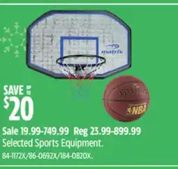 Canadian Tire Selected Sports Equipment offer