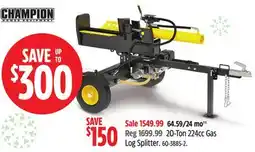Canadian Tire Champion 20-Ton 224cc Gas Log Splitter offer