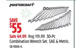 Canadian Tire Mastercraft 30-Pc Combination Wrench set offer