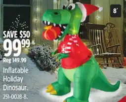 Canadian Tire Inflatable Holiday Dinosaur offer