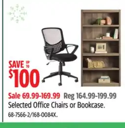 Canadian Tire Sauder Selected Office Chairs or Bookcase offer