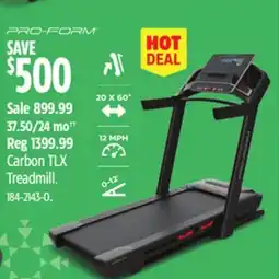 Canadian Tire ProForm Carbon TLX Treadmill offer