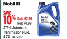 Canadian Tire Mobil 1 ATF+4 Automatic Transmission Fluid, 4.73L offer