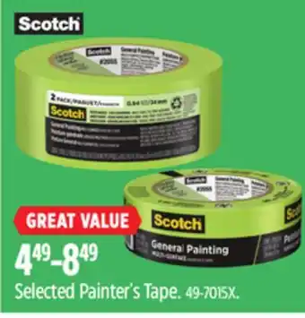 Canadian Tire Scotch Selected Painter's Tape offer
