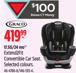 Canadian Tire Graco Extend2Fit Convertible Car Seat offer