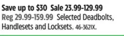Canadian Tire Garrison Selected Deadbolts, Handlesets and Locksets offer