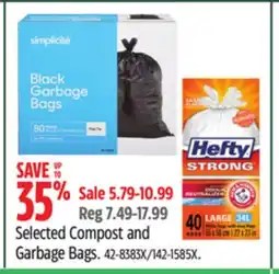 Canadian Tire Selected Compost and Garbage Bags offer