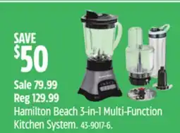 Canadian Tire Hamilton Beach 3-in-1 Multi-Function Kitchen System offer