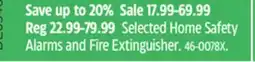Canadian Tire Garrison Selected Home Safety Alarms and Fire Extinguisher offer