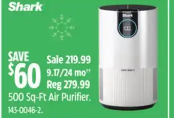 Canadian Tire Shark 500 Sq-Ft Air Purifier offer
