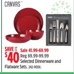 Canadian Tire CANVAS Selected Dinnerware and Flatware Sets offer