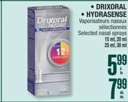 Jean Coutu DRIXORAL, HYDRASENSE Selected nasal sprays offer