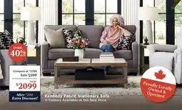 La Z Boy Kennedy Fabric Stationary Sofa offer