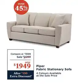 La Z Boy Piper Fabric Stationary Sofa offer