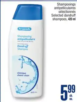 Jean Coutu PERSONNELLE Selected dandruff shampoos offer