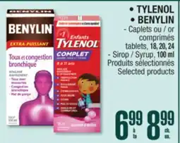 Jean Coutu TYLENOL, BENYLIN Selected products offer