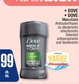Jean Coutu DOVE, DOVE Men+Care Selected antiperspirants and deodorants offer
