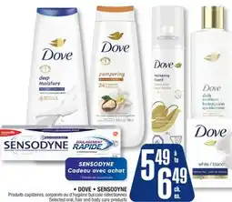 Jean Coutu DOVE or SENSODYNE Selected oral, hair and body care products offer