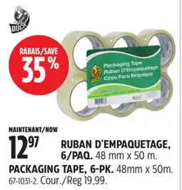 Canadian Tire DUCK PACKAGING TAPE, 6-PK offer
