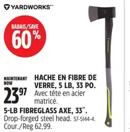 Canadian Tire YARDWORKS 5-LB FIBREGLASS AXE, 33˝ offer
