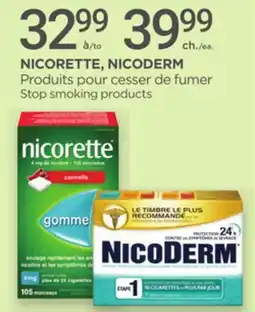 Proxim NICORETTE, NICODERM Stop smoking products offer
