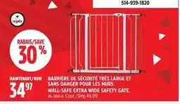 Canadian Tire REGALO WALL-SAFE EXTRA WIDE SAFETY GATE offer