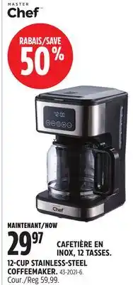 Canadian Tire 12-CUP STAINLESS-STEEL COFFEEMAKER offer