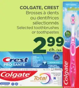 Proxim COLGATE, CREST Selected toothbrushes or toothpastes offer