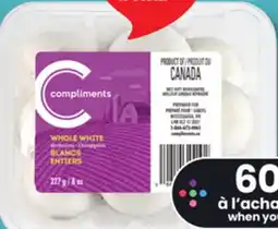 IGA WHOLE OR SLICED WHITE MUSHROOMS offer