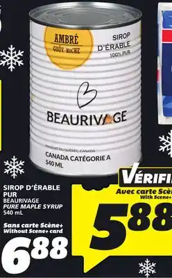 IGA BEAURIVAGE PURE MAPLE SYRUP offer