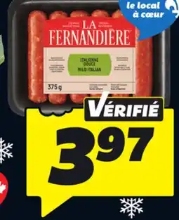 IGA LA FERNANDIÈRE FRESH SAUSAGES OR COCKTAIL SAUSAGES offer