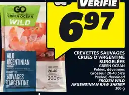 IGA GREEN OCEAN FROZEN WILD ARGENTINIAN RAW SHRIMP offer