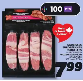 IGA MARCANGELO FROZEN EUROPEAN SAUSAGES offer