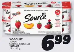 IGA YOPLAIT SOURCE, CRÉMEUX YOGURT offer