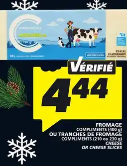 IGA COMPLIMENTS CHEESE offer