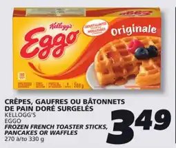 IGA KELLOGG'S EGGO FROZEN FRENCH TOASTER STICKS, PANCAKES OR WAFFLES offer