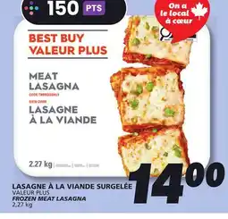 IGA VALEUR PLUS FROZEN MEAT LASAGNA offer