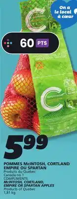 IGA COMPLIMENTS SPARTAN APPLES offer