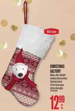 Jean Coutu CHRISTMAS FACTORY Selected Christmas stockings offer