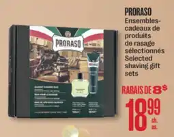 Jean Coutu PRORASO Selected shaving gift sets offer