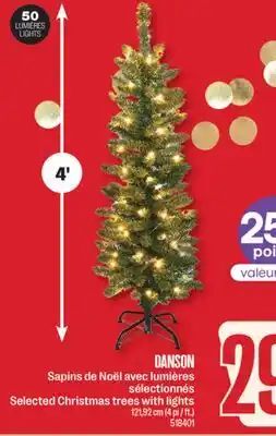 Jean Coutu DANSON Selected Christmas trees with lights offer