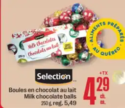Jean Coutu SELECTION Milk chocolate balls offer