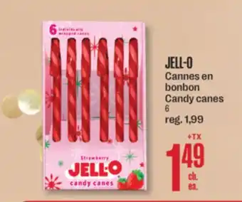 Jean Coutu JELL-O Candy canes offer