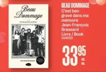 Jean Coutu BEAU DOMMAGE Jean-François Brassard Book offer
