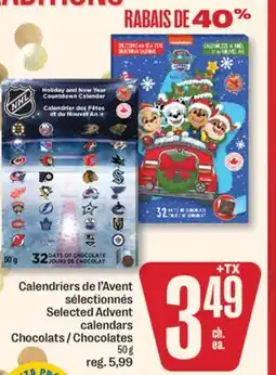 Jean Coutu Selected Advent calendars Chocolates offer
