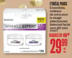 Jean Coutu L'ORÉAL PARIS Selected facial care gift sets offer